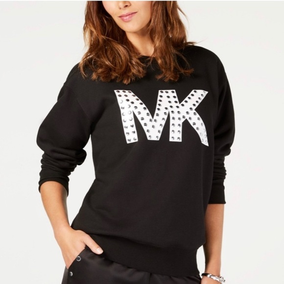 NWT Michael Kors Long Sleeve Black Top Small - Picture 10 of 10
